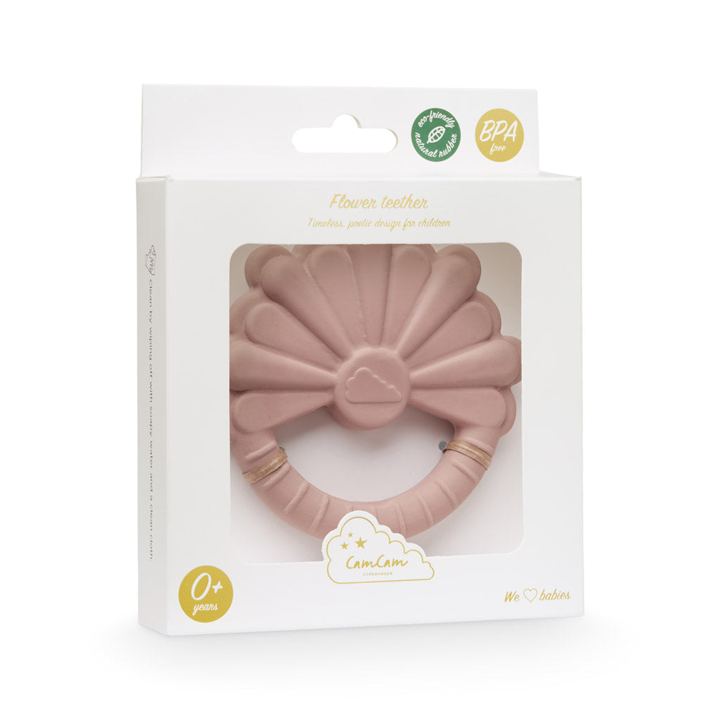 Blumenbeißring - Dusty Rose