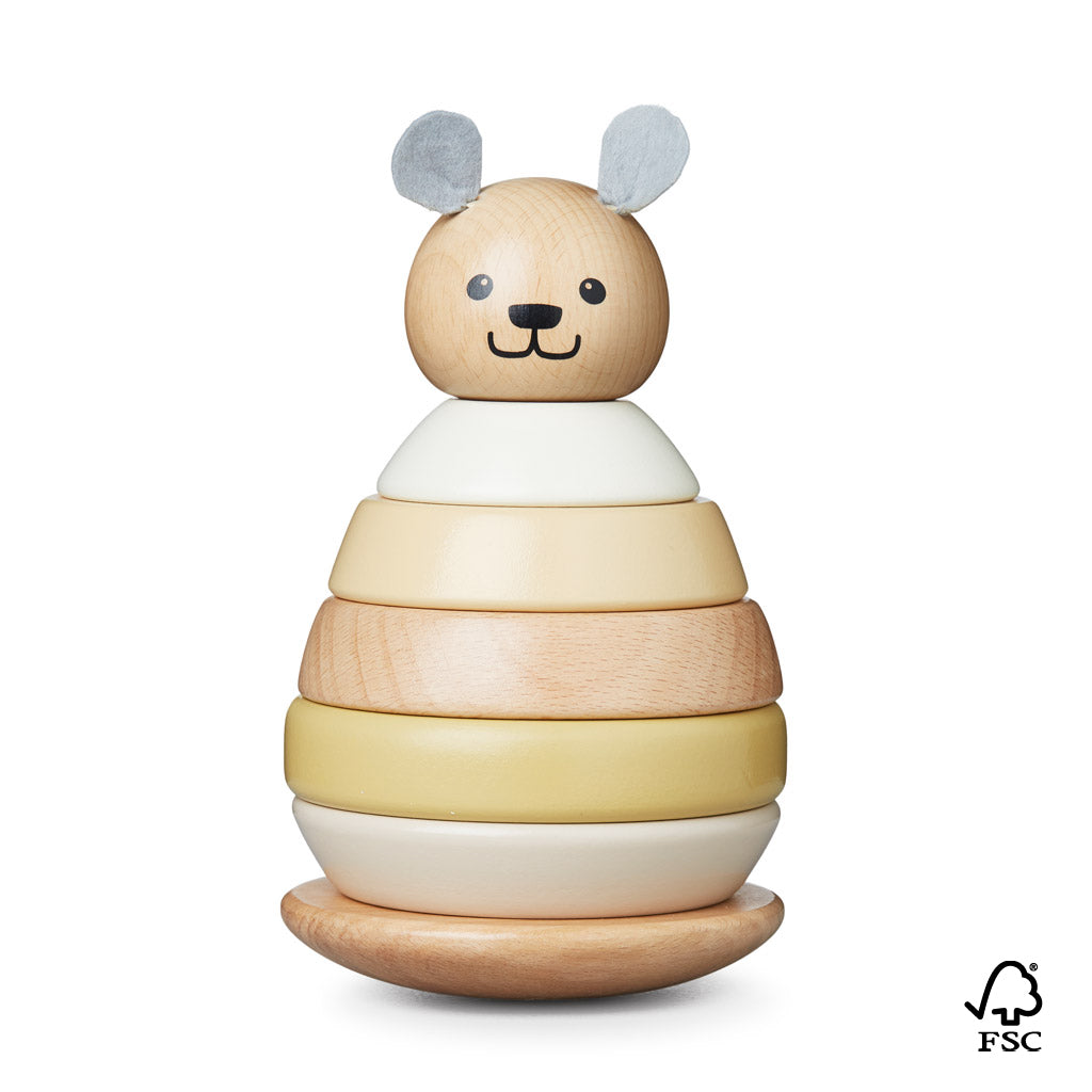 Stapelspielzeug, FSC 100% - Bär - Mix Harvest
