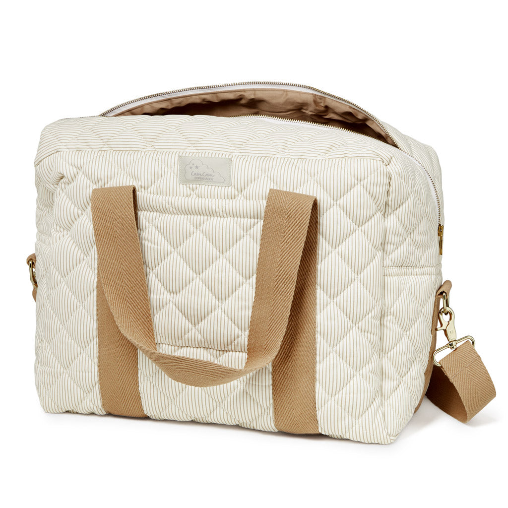 Wickeltasche, groß - OCS Classic Stripes Camel