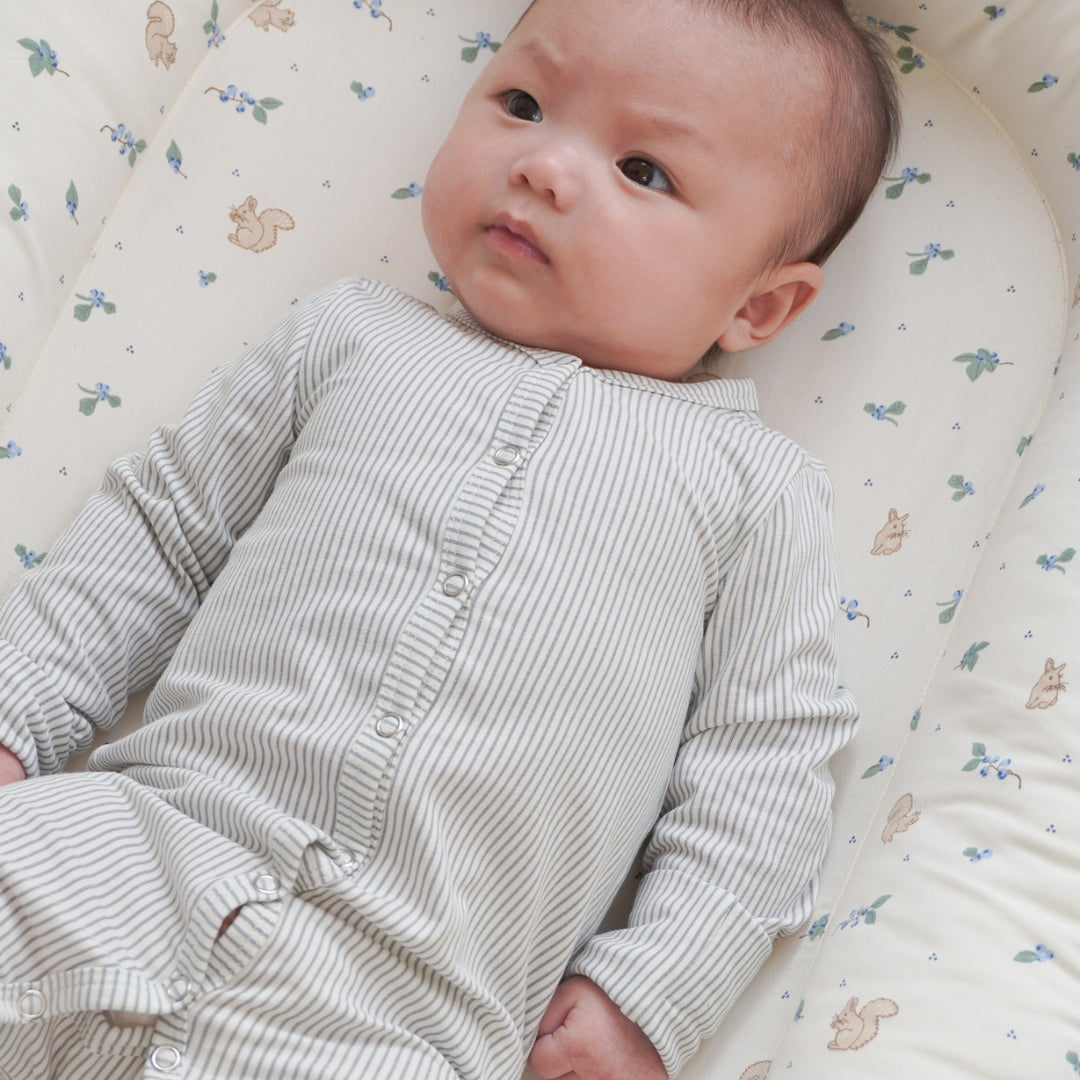 Baby Strampler Ellinor - GOTS - Classic Stripes Blue