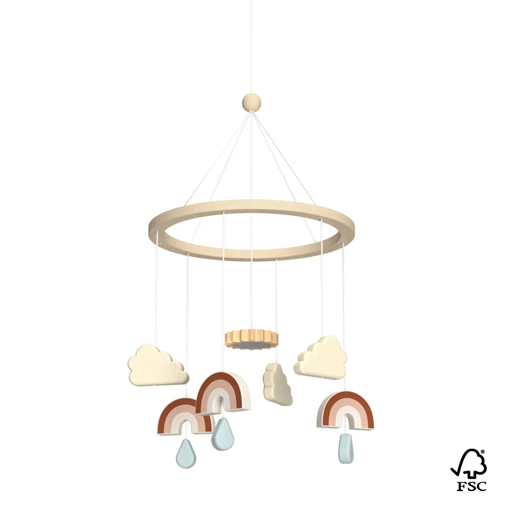 Regenbogen-mobile aus Holz, FSC 100 % – Karamellmischung
