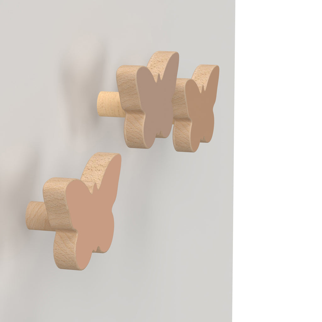 Schmetterlingshaken aus Holz, 3er-Pack - FSC 100%