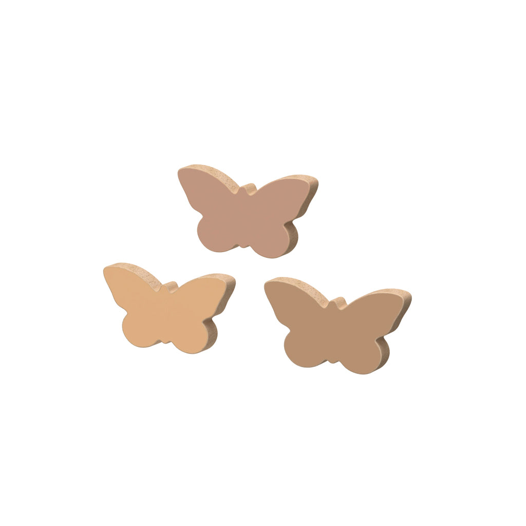 Schmetterlingshaken aus Holz, 3er-Pack - FSC 100%
