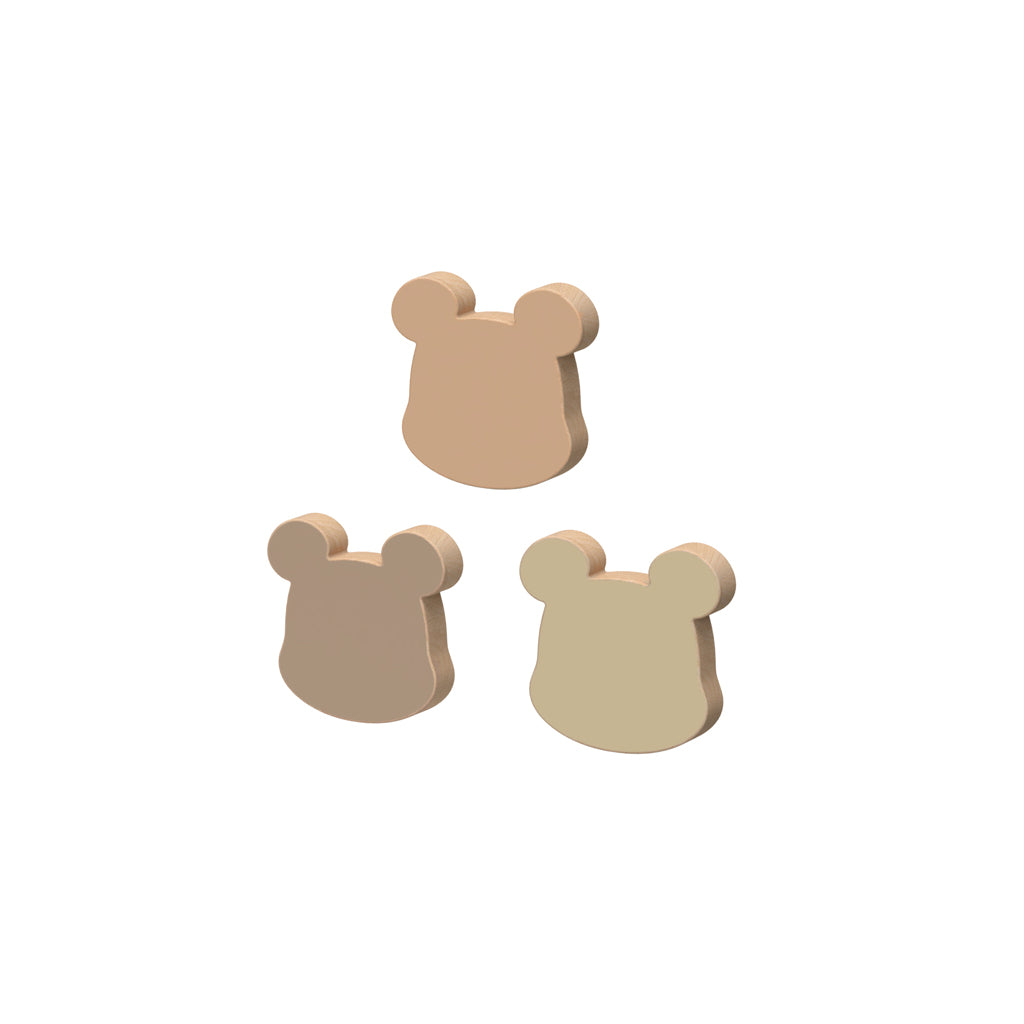 Bärenhaken aus Holz, 3er-Pack - FSC 100%