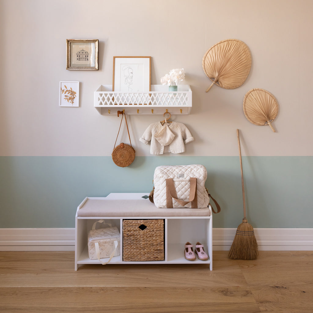Harlequin-Regal mit Haken, FSC Mix – Weiß