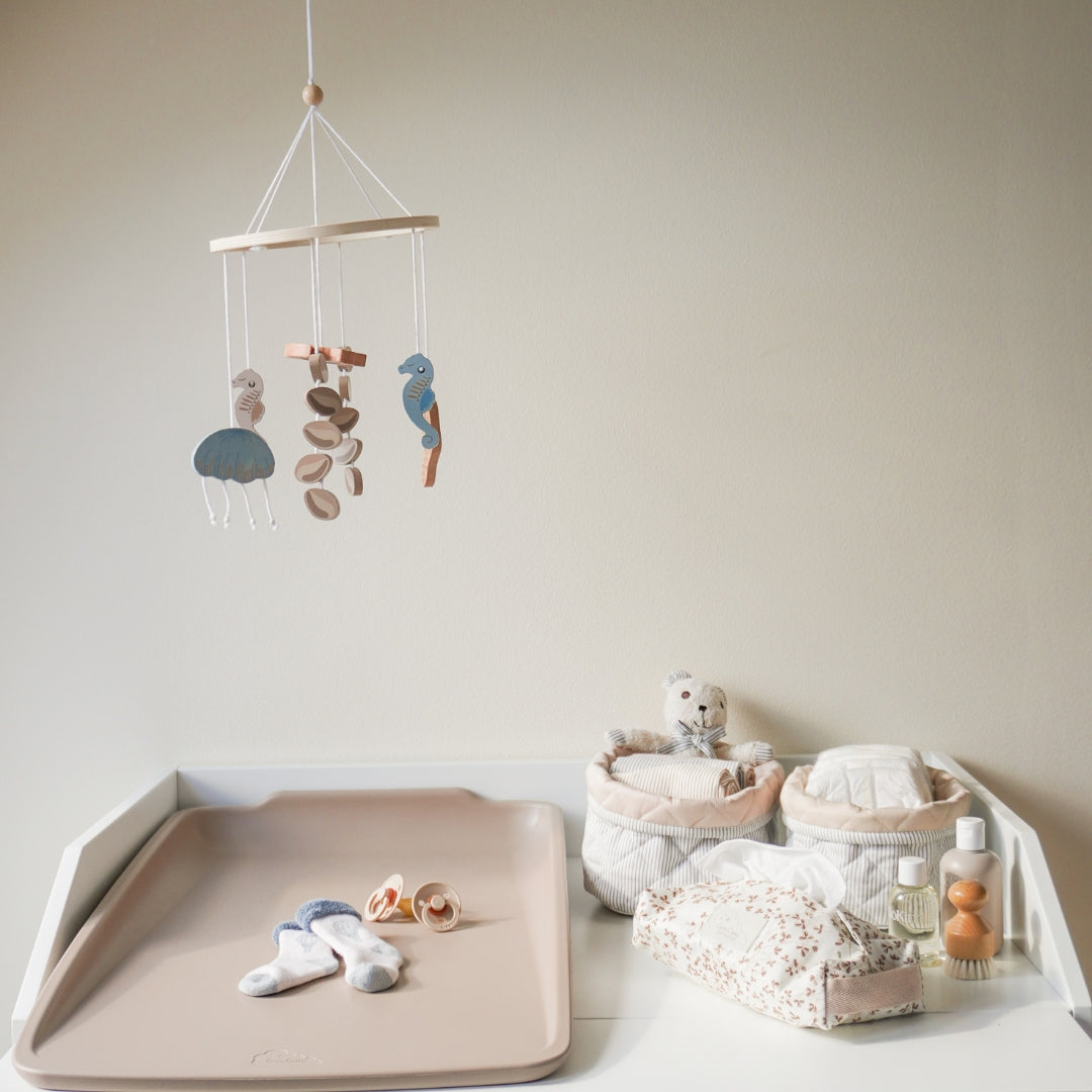 Holzmobile für Babybett - Sea Garden