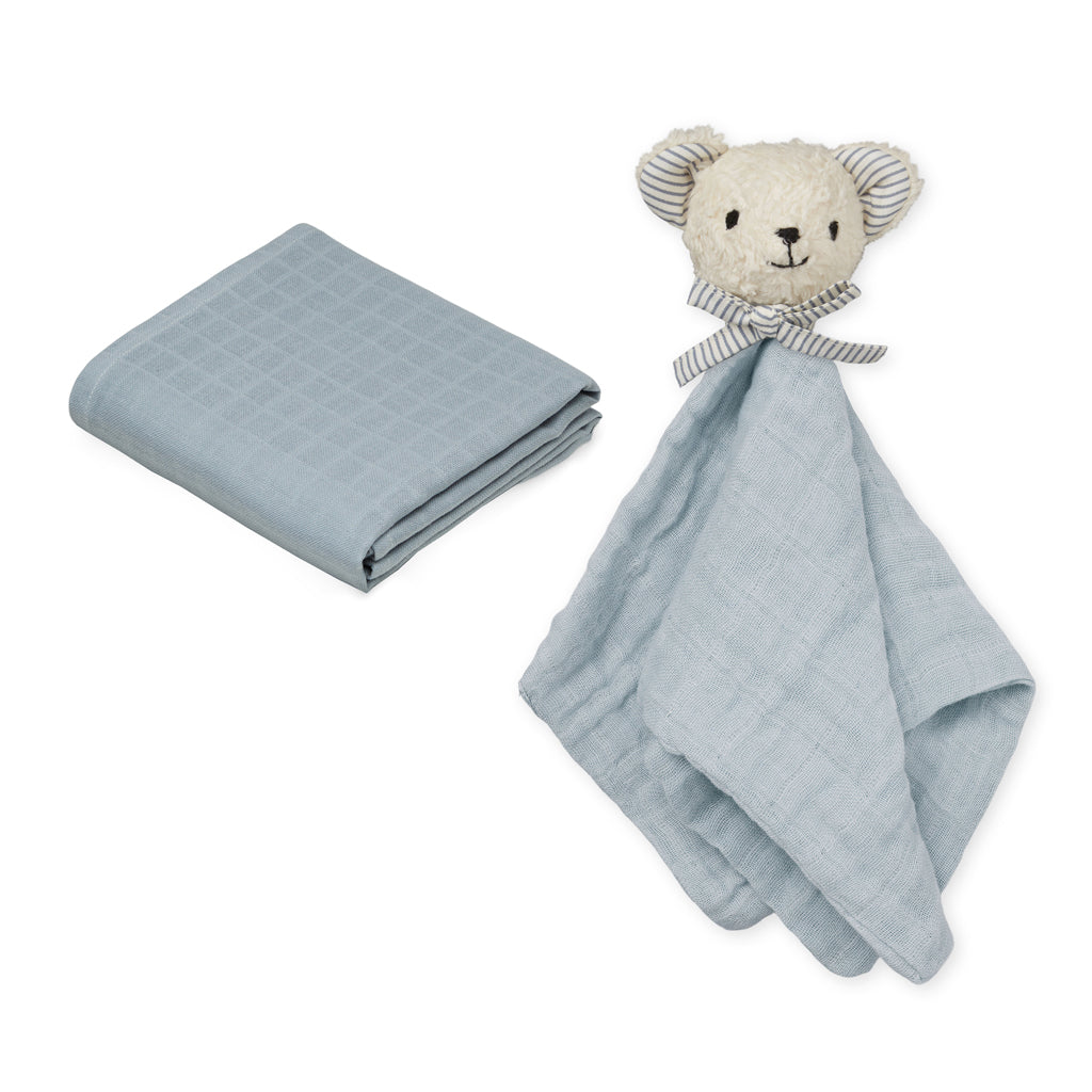 Kuscheltuch Geschenkbox - Classic Stripes Blue