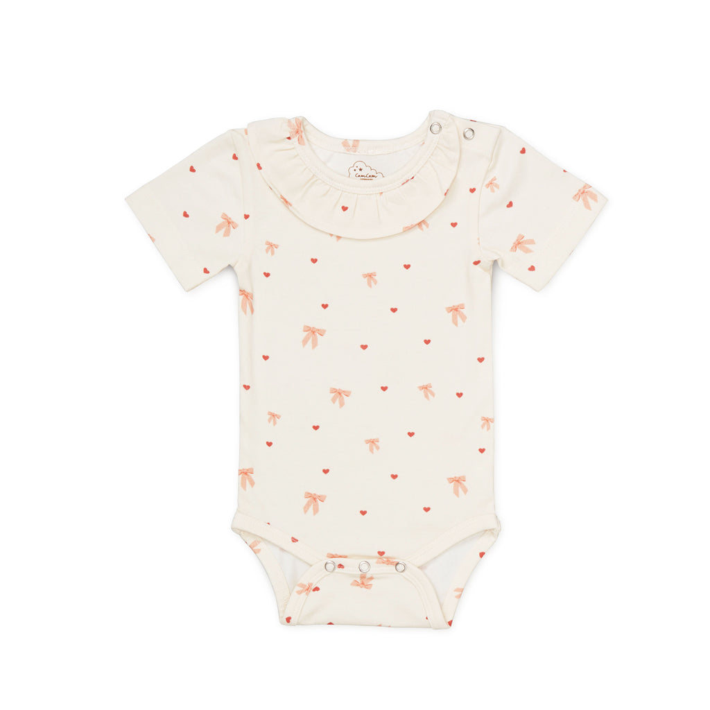 Kurzärmeliger Body Olivia - GOTS - Bows