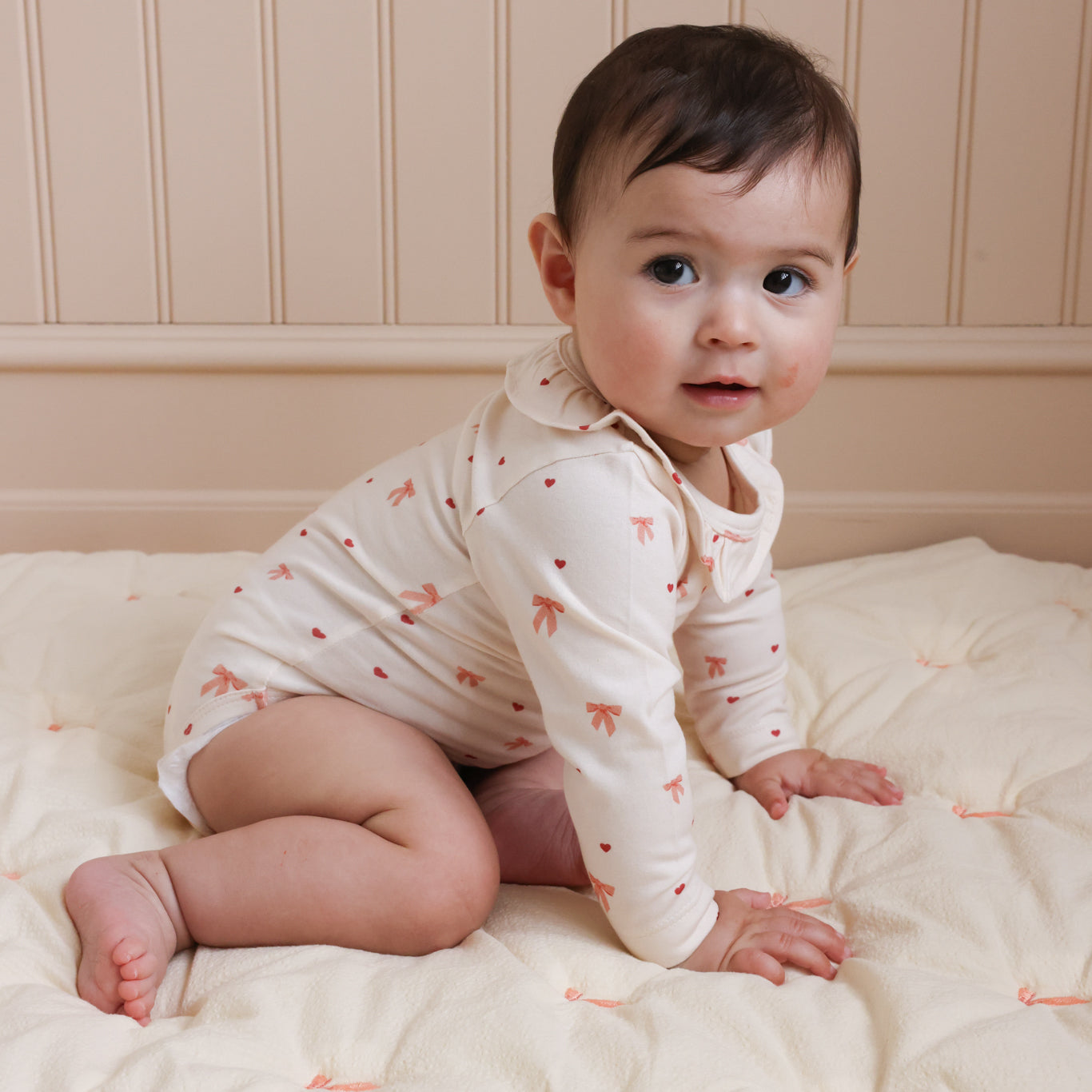 Langärmeliger Body Holly - GOTS - Bows