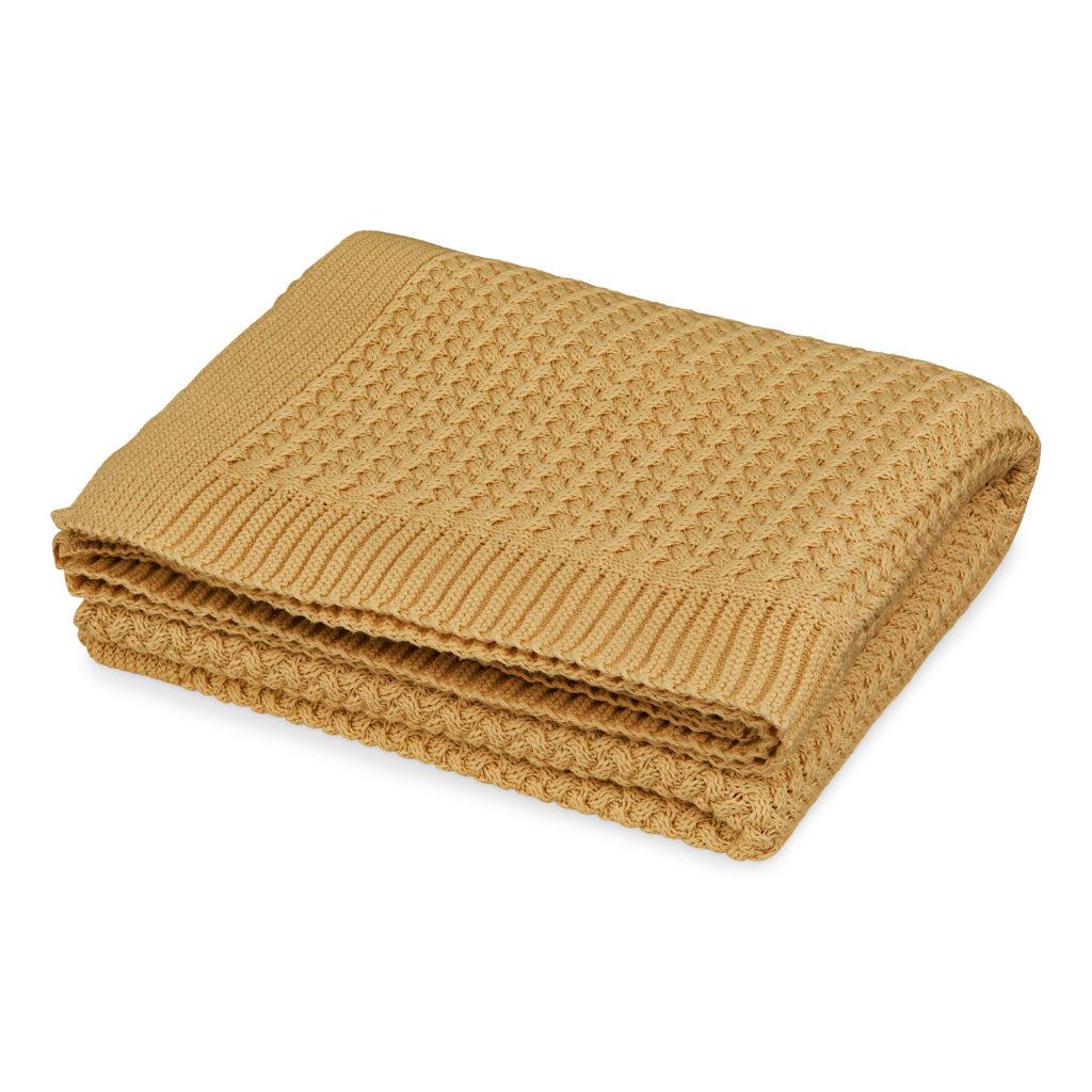 Harper Strick Babydecke - GOTS - Honey