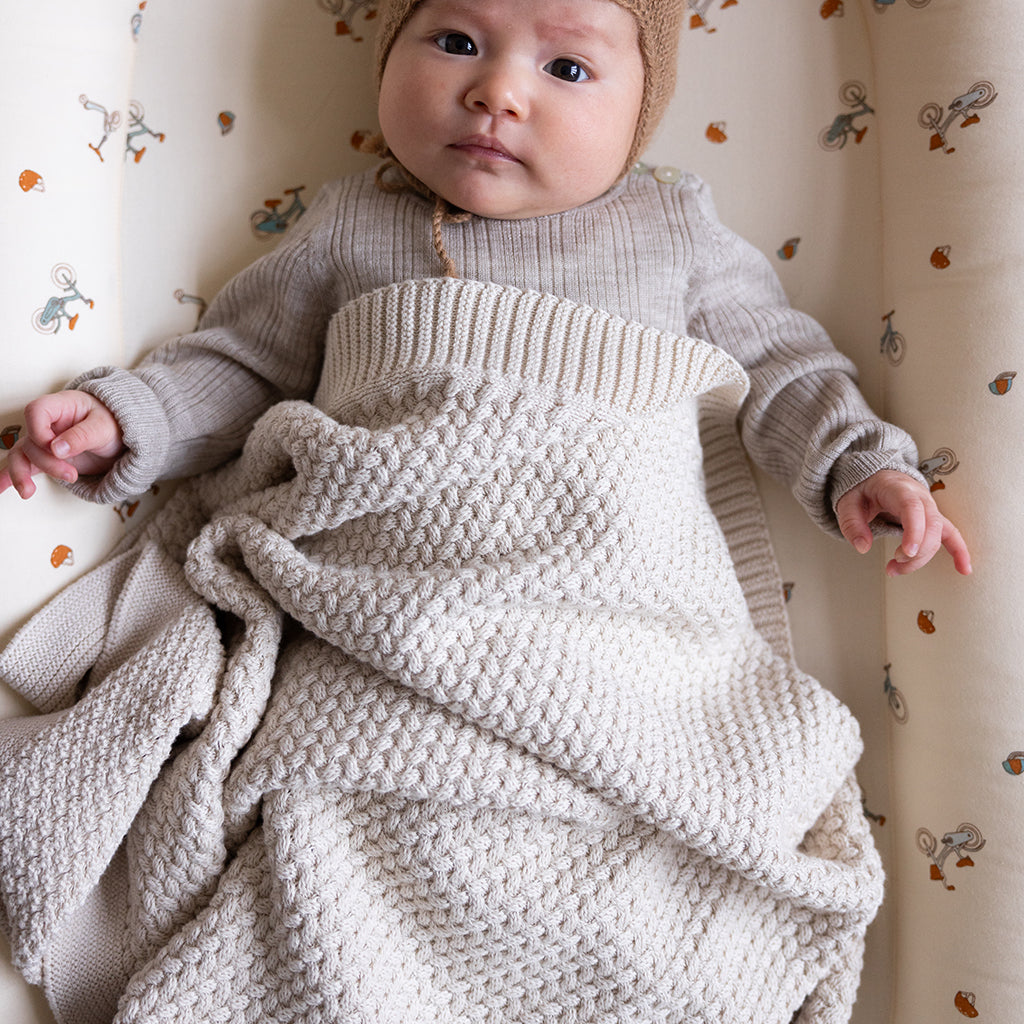 Harper Strick Babydecke - GOTS - Off White