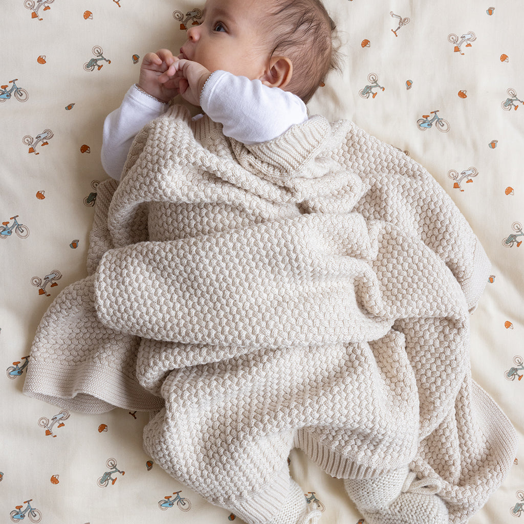 Harper Strick Babydecke - GOTS - Off White