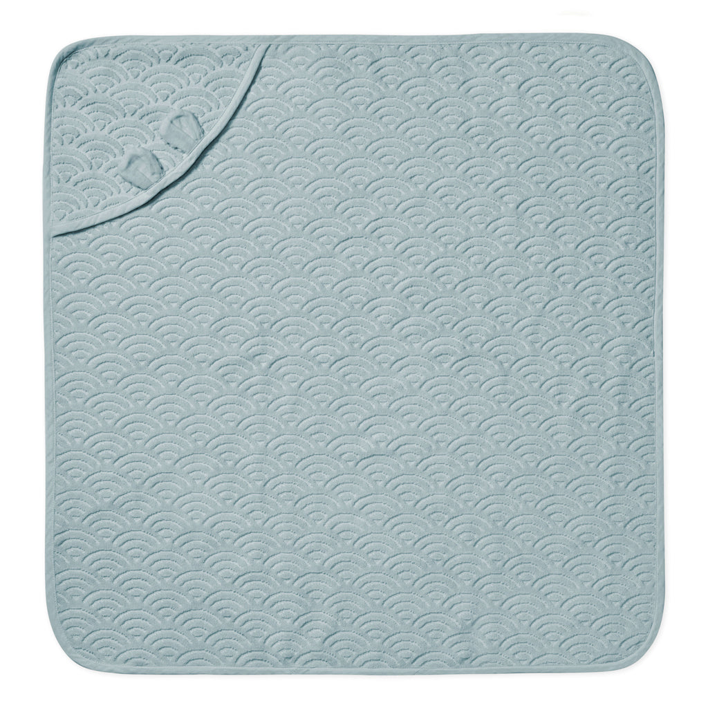 Towel, Baby, hooded w/ ears - GOTS Petroleum