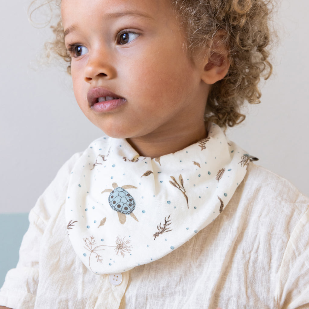 Bandana-Lätzchen, Jersey, 2er-Pack – GOTS – Sea Garden