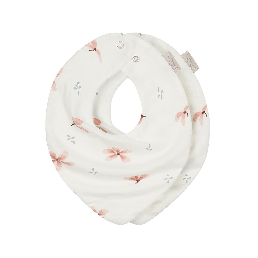 Bandana-Lätzchen, Jersey, 2er-Pack – GOTS Windflower Creme