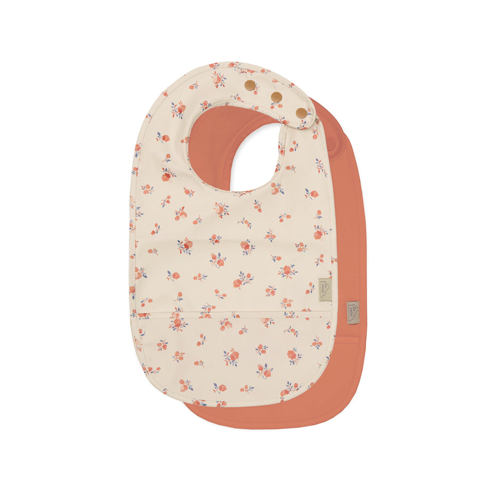 Bib w/ pocket, 2-pack - Berries