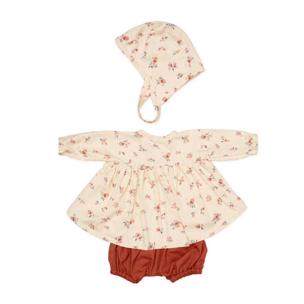 Puppenbekleidungsset & Mütze – GOTS – Beeren