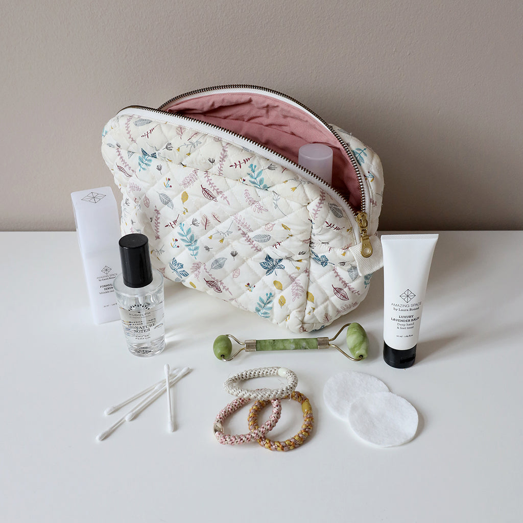 Toilettentasche – OCS Pressed Leaves Rose