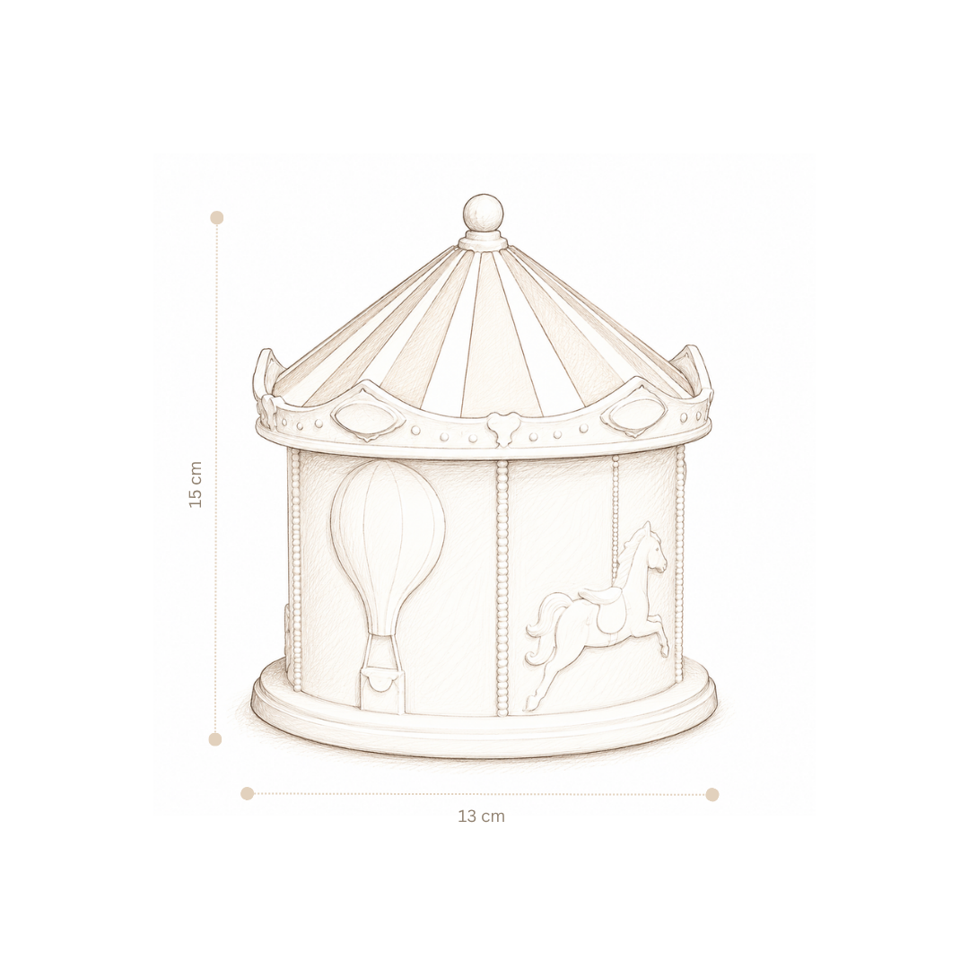 Nachtlicht Carousel, Altweiss