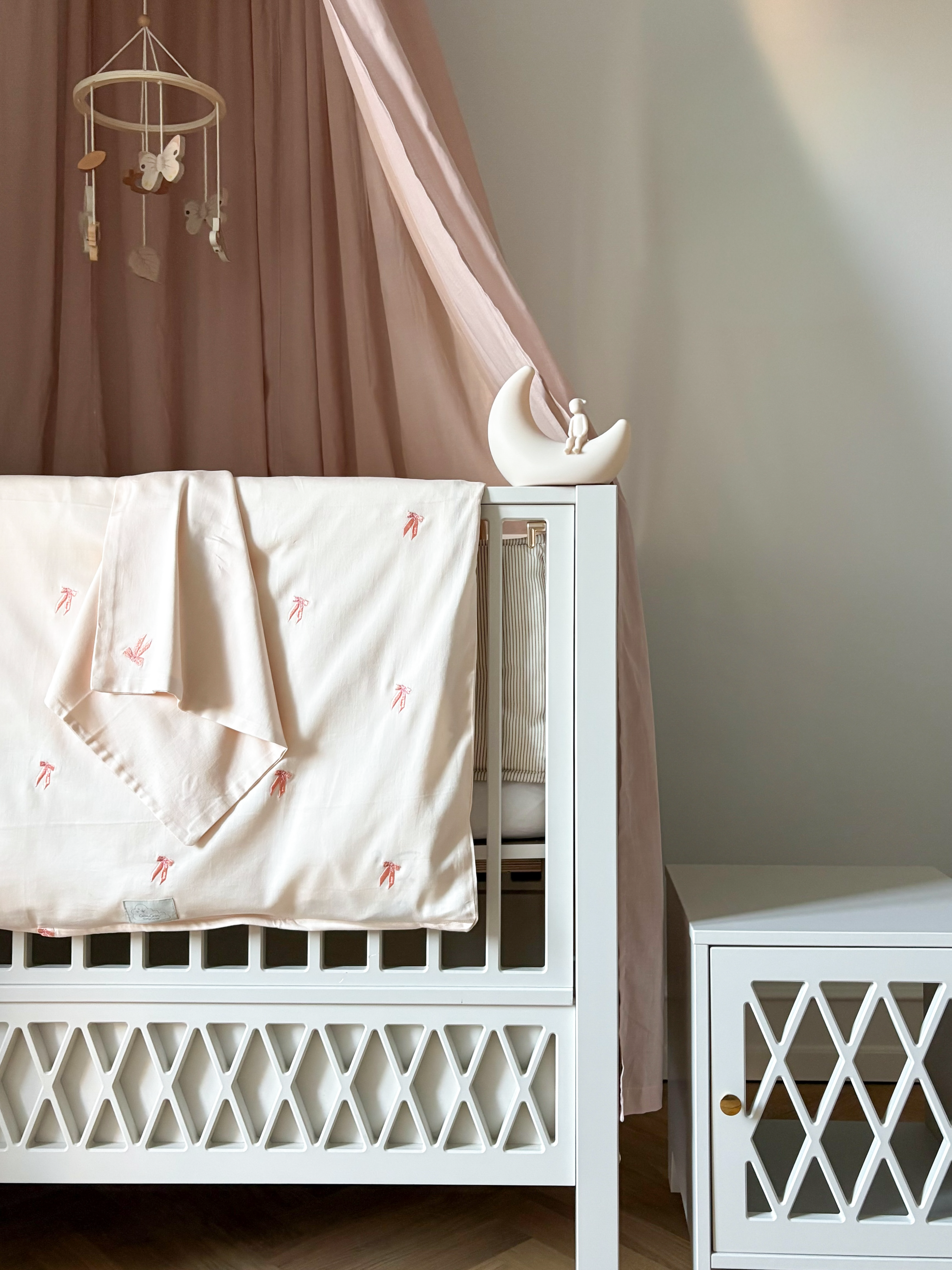 Harlekin Baby Bett, 60x120cm - Weiß