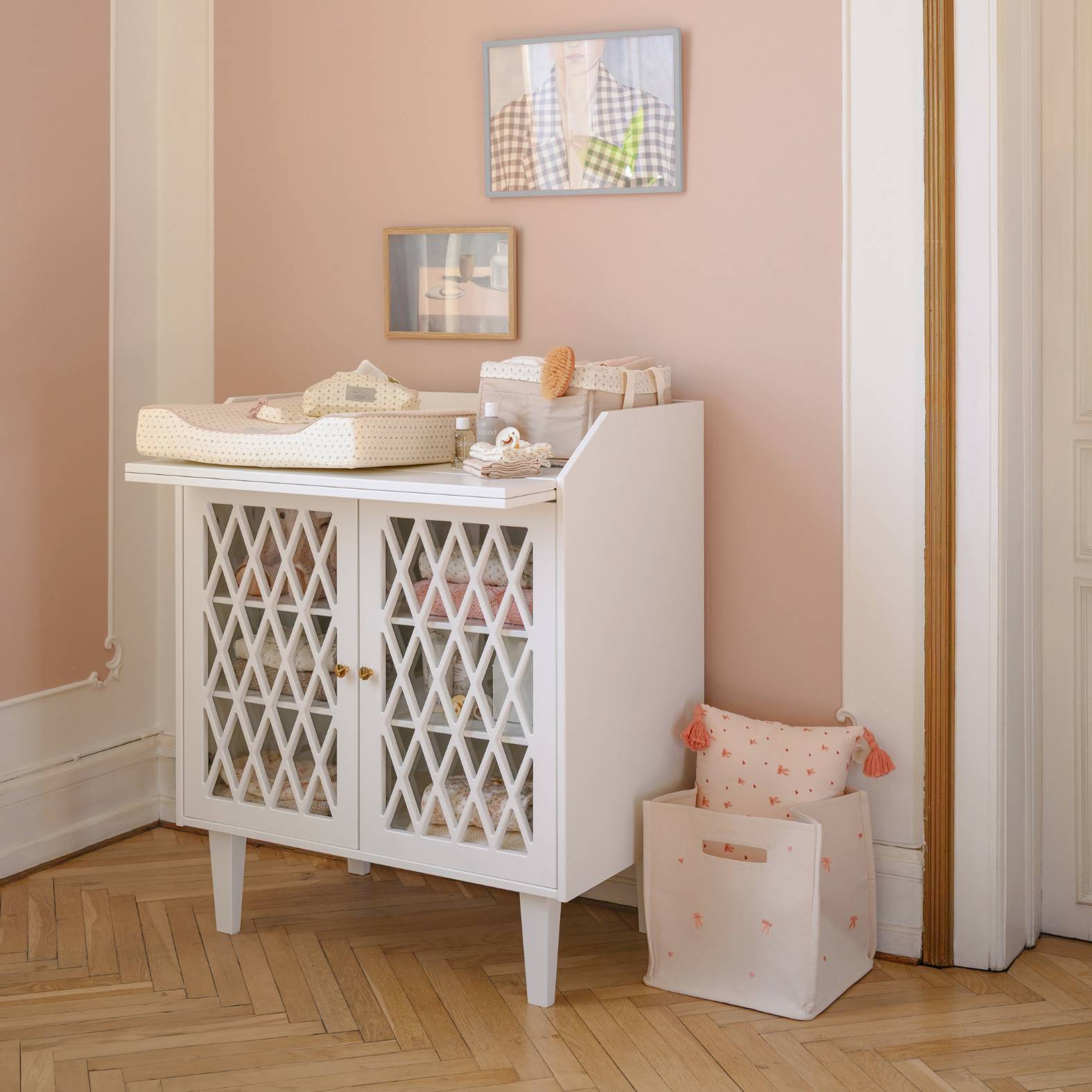 Harlekin Wickeltisch - Weiß