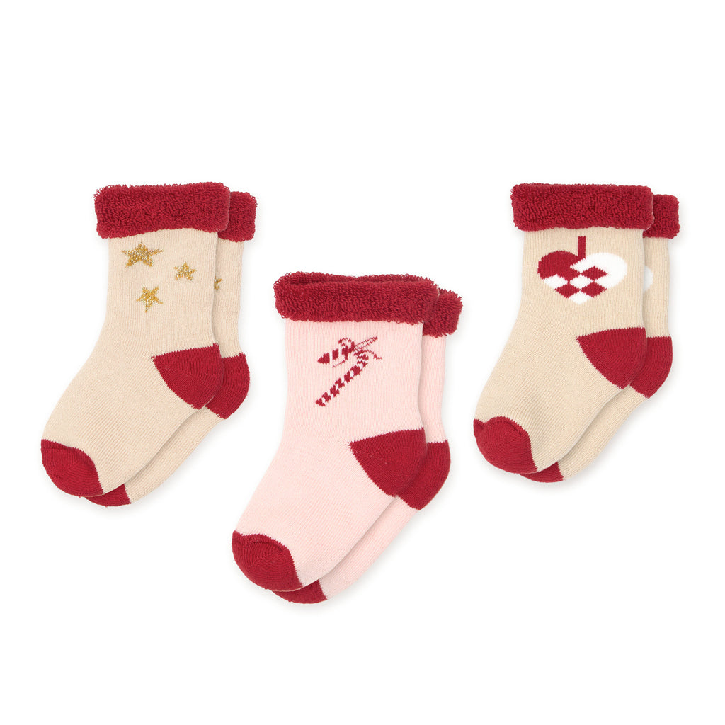 Frotteestrümpfe Safi, 3-pack - Candy Cane