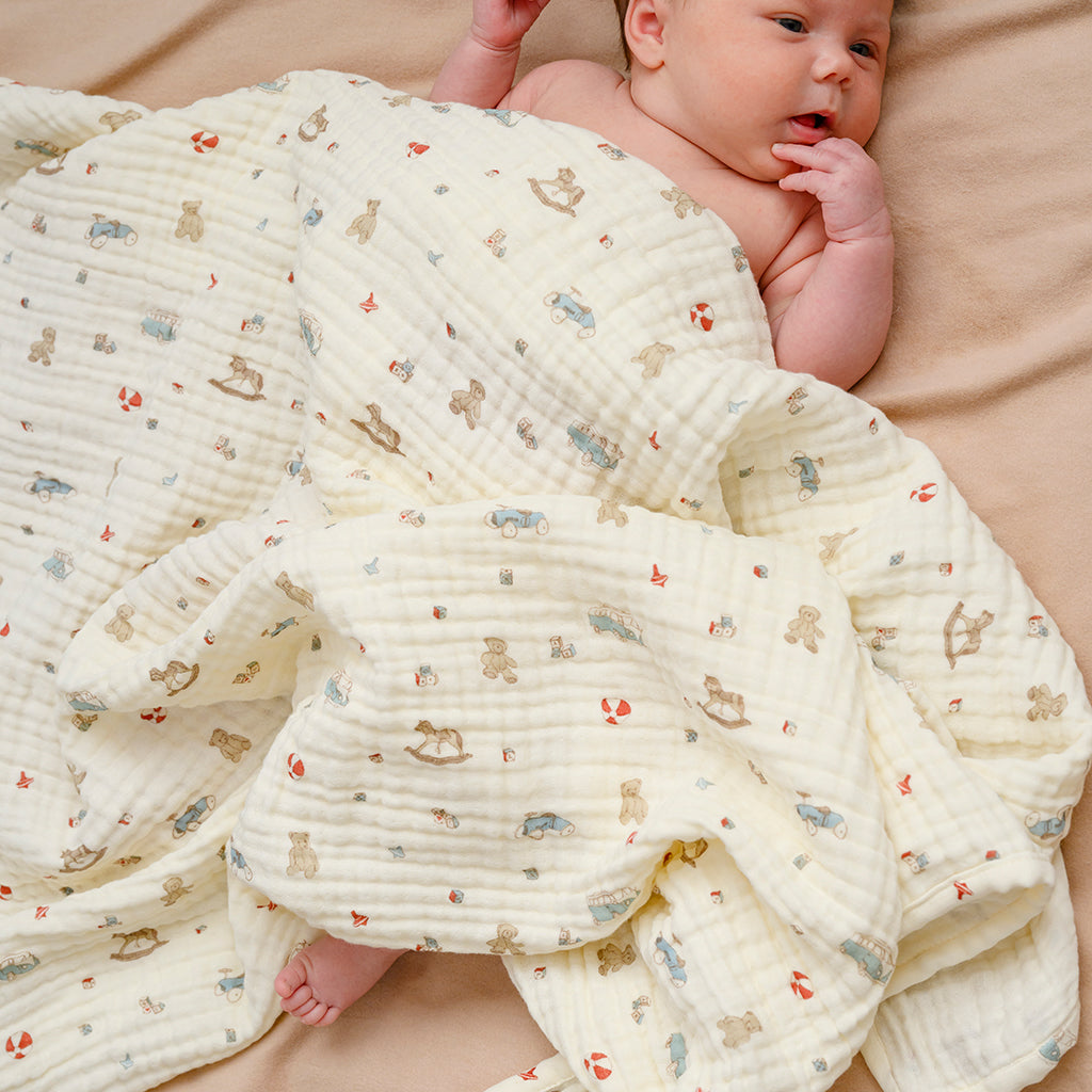 Mulltuch Decke - GOTS - Vintage Toys