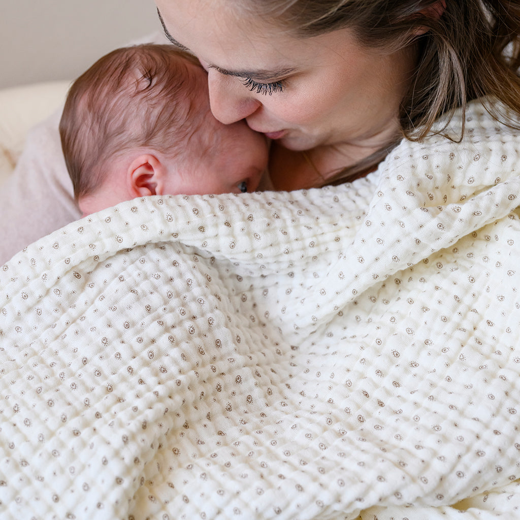 Mulltuch Decke - GOTS - Rowan