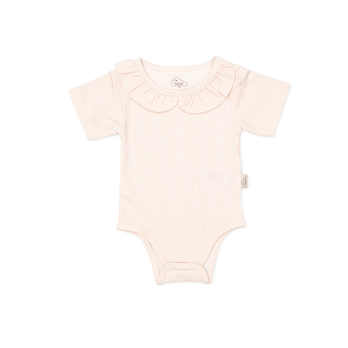 Kurzärmeliger Body Olivia, 56 cm - GOTS - Classic Stripes Rose