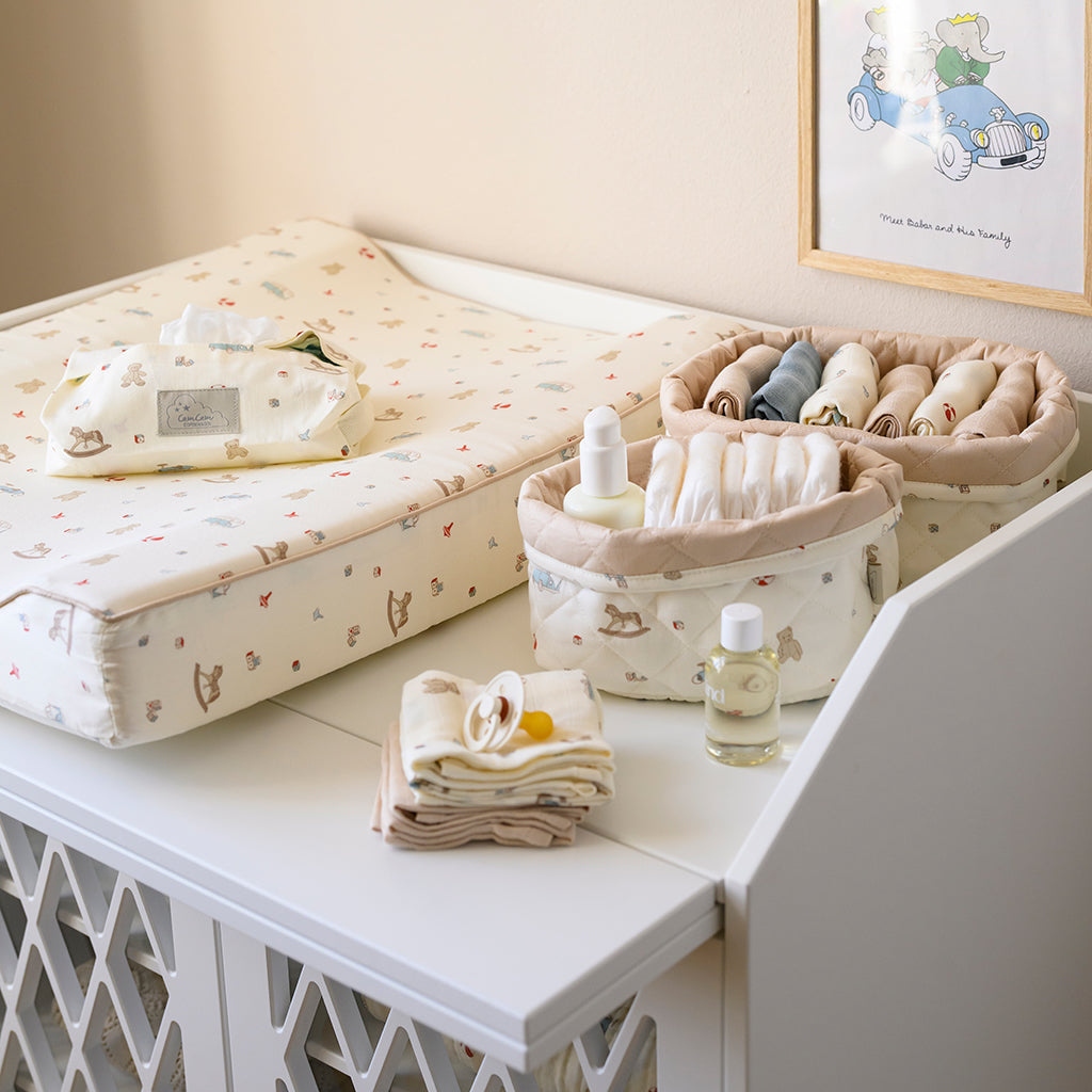 Gesteppter Aufbewahrungskorb, 2er-Set - OCS - Vintage Toys