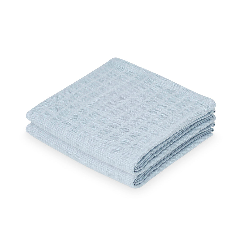 Musselin-Tuch, 2er-Pack – GOTS Dusty Blue