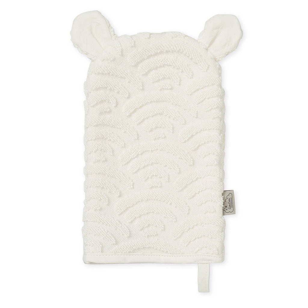 Waschhandschuh mit Ohren – GOTS Off-White