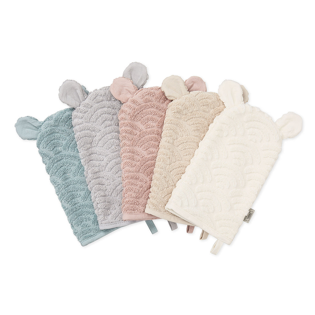Waschhandschuh mit Ohren – GOTS Off-White