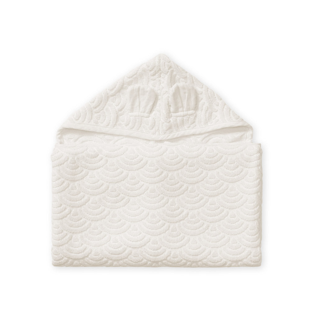 Handtuch, Junior, Kapuze mit Ohren – GOTS Off-White
