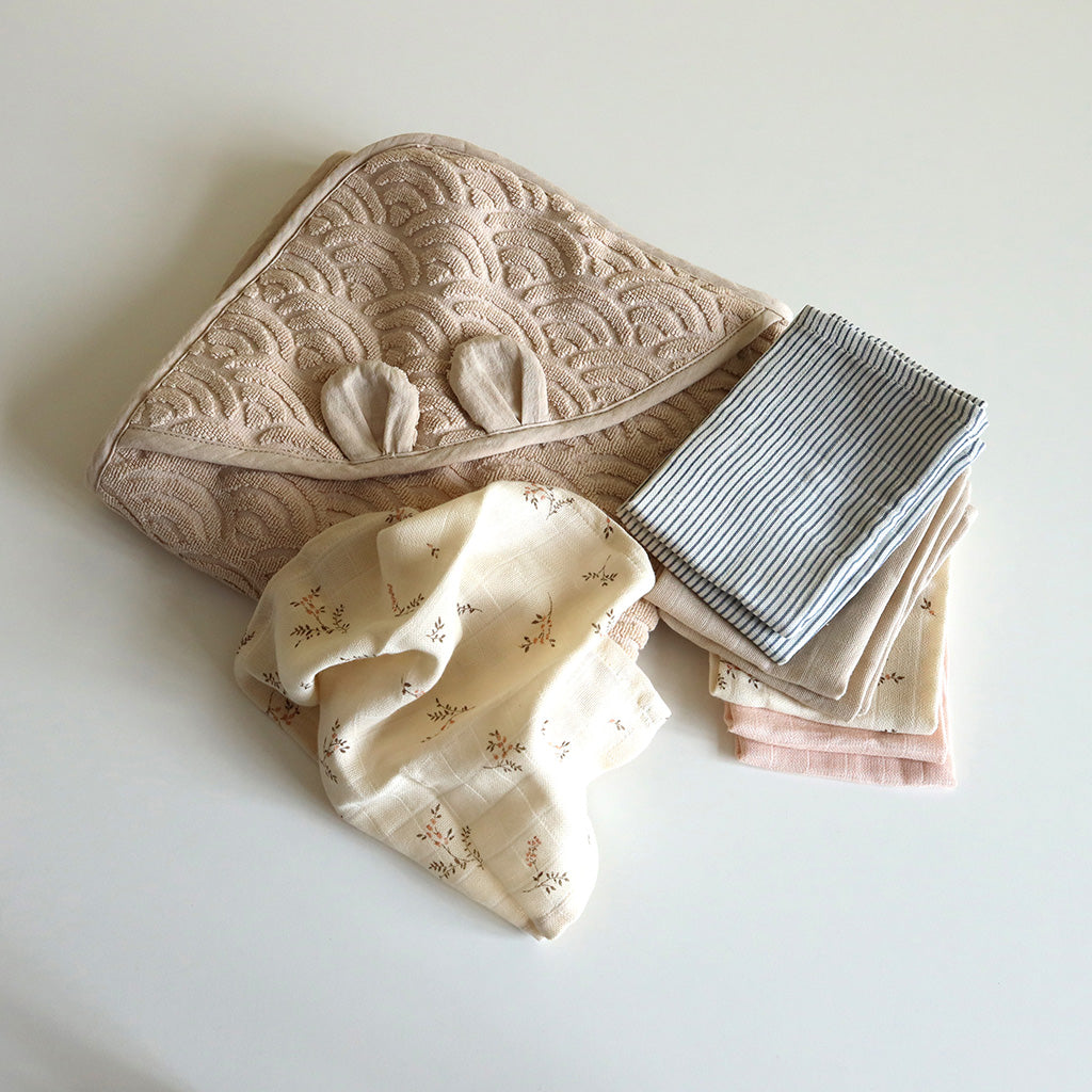 Musselintuch, 3er-Pack – GOTS Mix Ashley, Coral, Latte