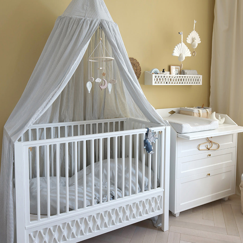 Bettwäsche, Baby, 70 x 100 cm – GOTS Classic Stripes Blue