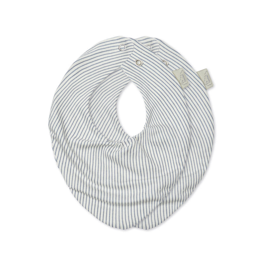 Bandana-Lätzchen, Jersey, 2er-Pack – GOTS Classic Stripes Blue
