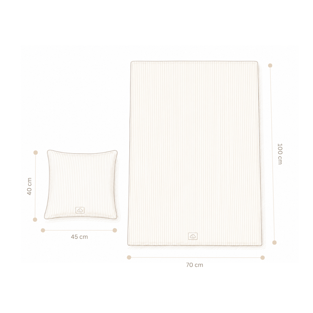Babybettwäsche, 70x100cm - GOTS Classic Stripes Blue