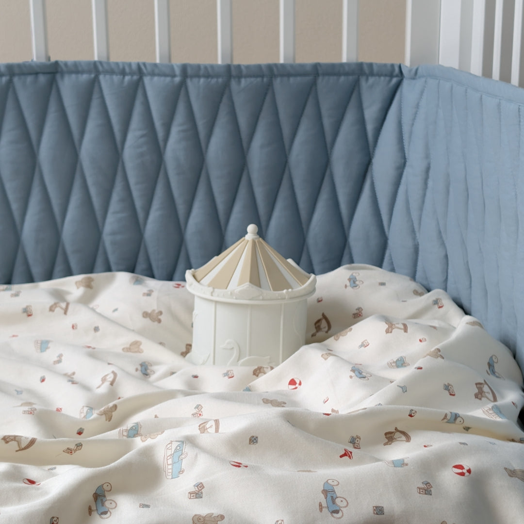 Bettumrandung Harlekin - OCS - Florentine Blue