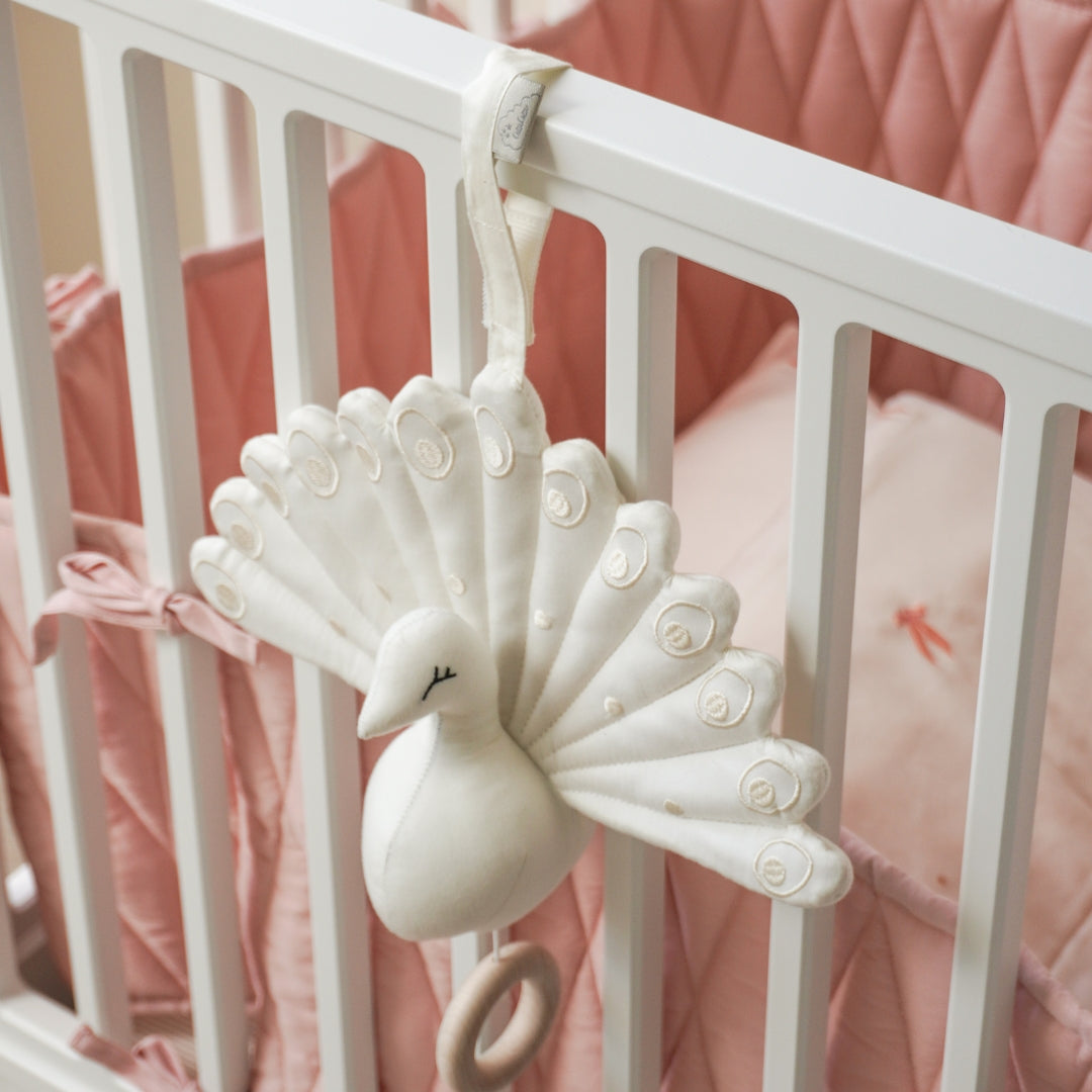 Pfauen Spieluhr  - OCS Creme White