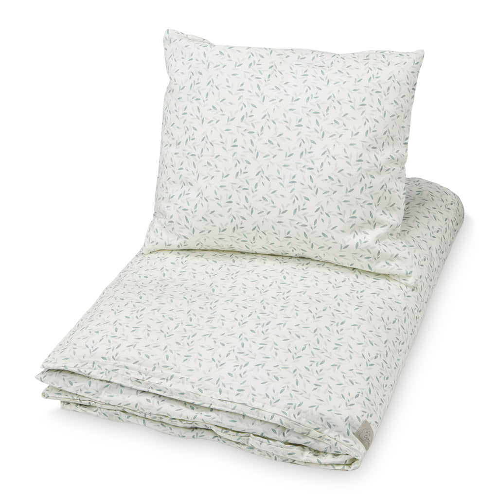 Bedding, Junior, 100x140cm - GOTS Green Leaves