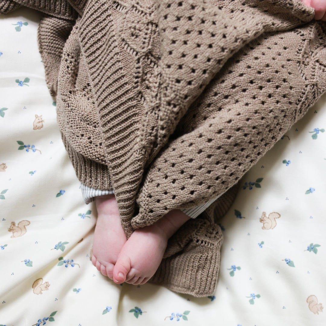 Pointelle Strick Babydecke - GOTS - Hazel