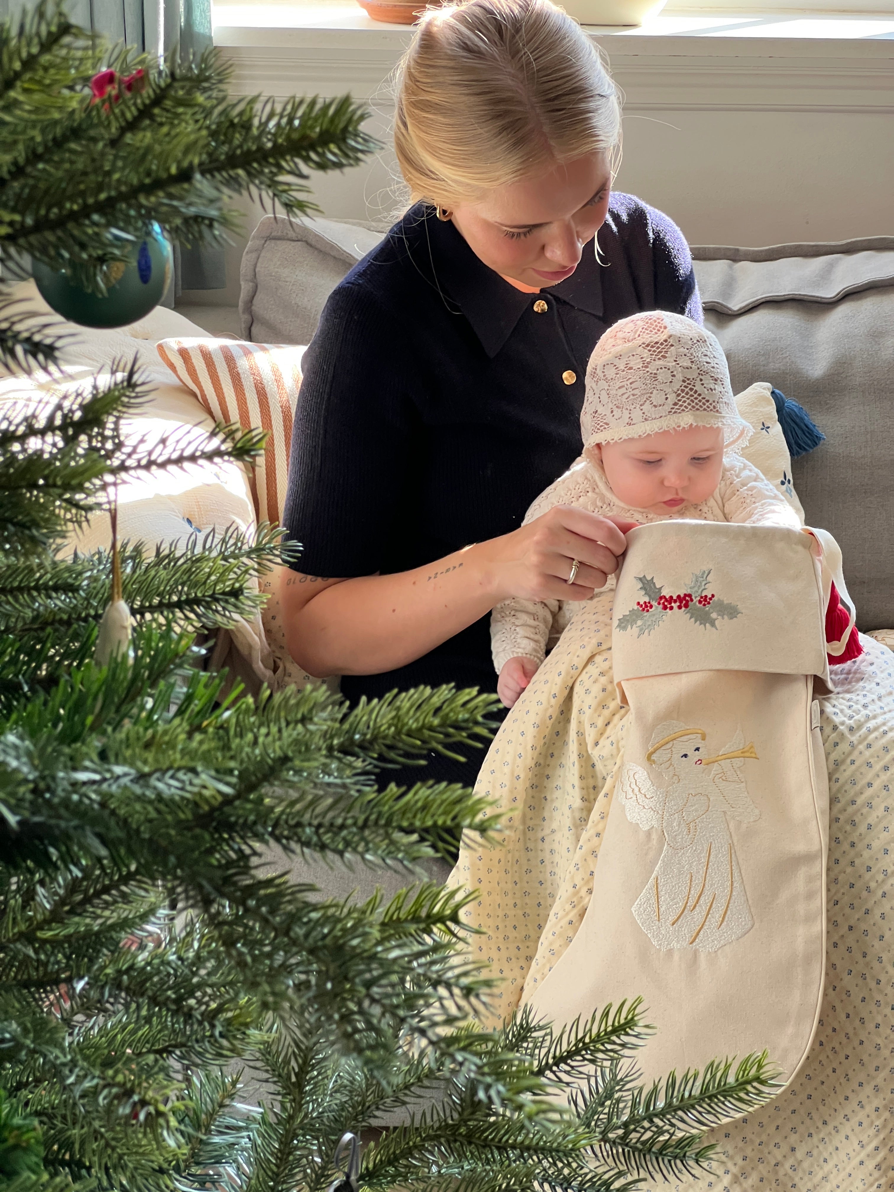 Weihnachtsstrumpf - GOTS - Engel 