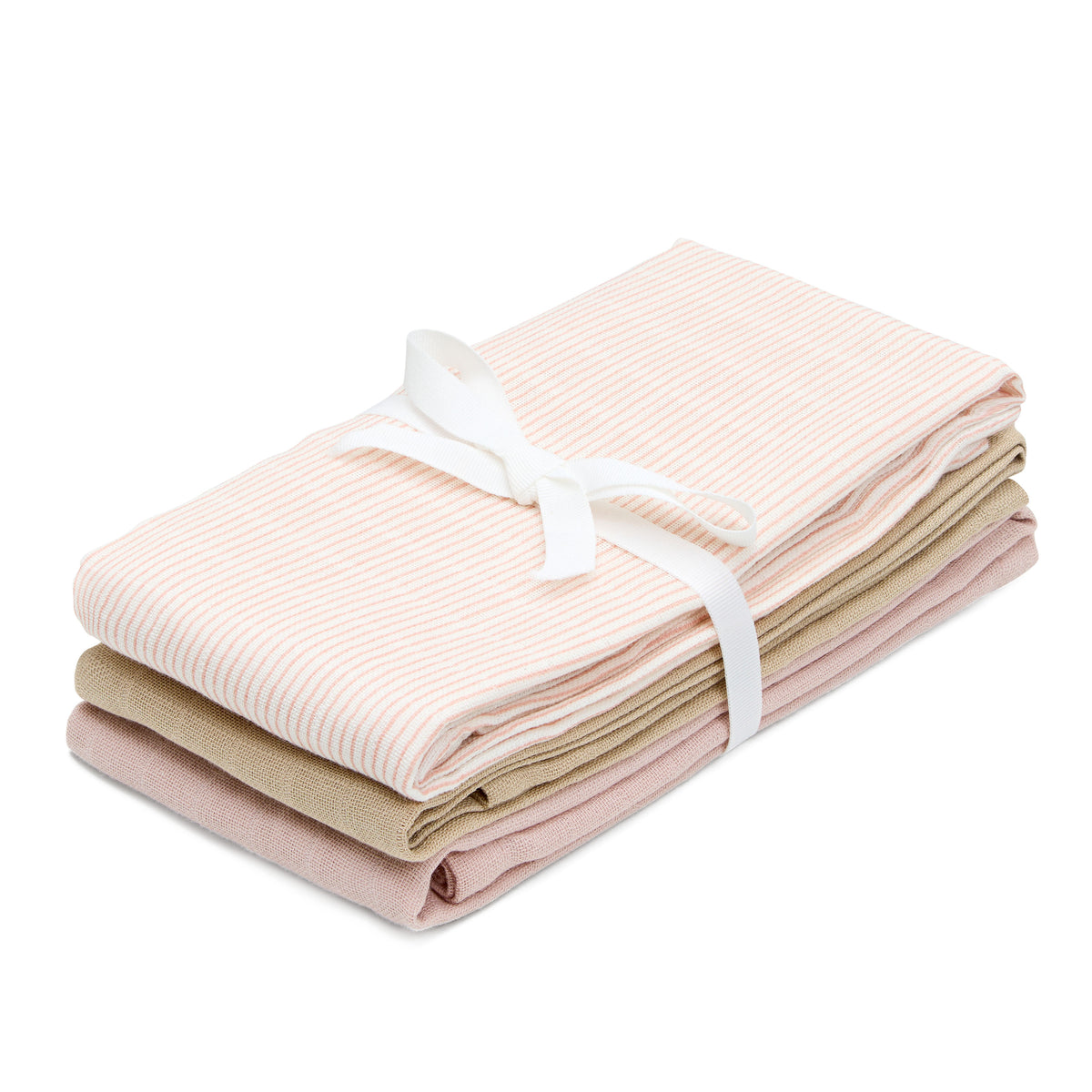 Mulltuch, Mix 3-Pack - GOTS - Classic Stripes Rose