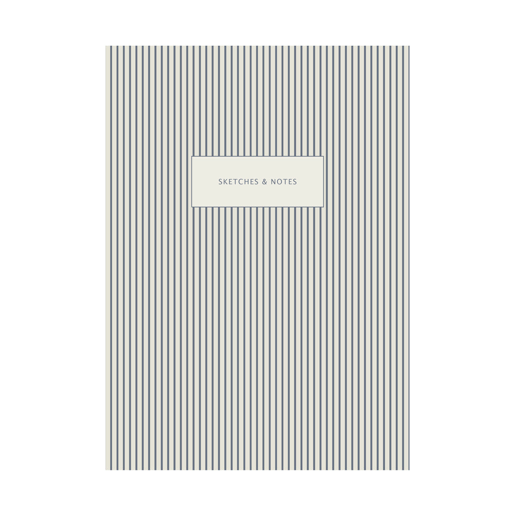 Notizbuch, A5 - FSC Mix - Classic Stripes Blue