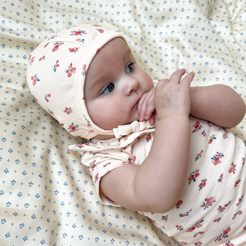 Baby Bonnet 6-9M - GOTS - Berries