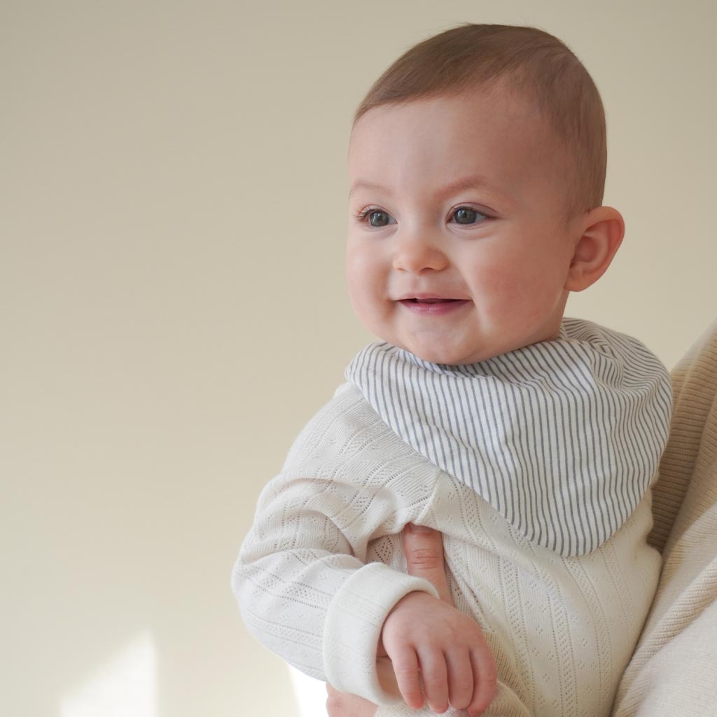 Bandana Lätzchen 2 pack - GOTS Classic Stripes Blue