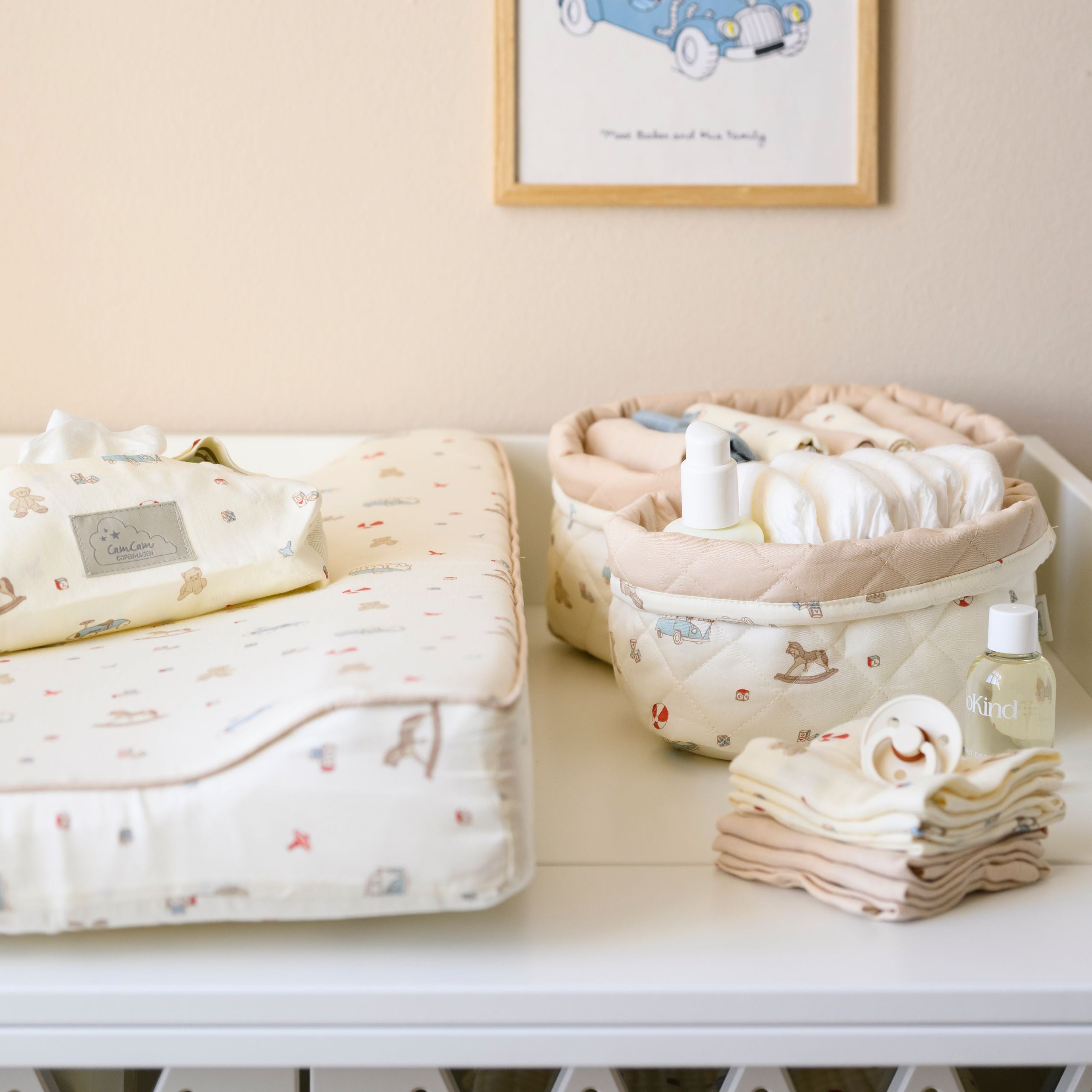 Musselin Waschlappen, 4er Pack - GOTS - Vintage Toys