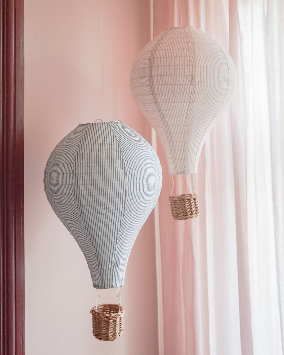 Lampenschirm, Heißluftballon - Classic Stripes Rose