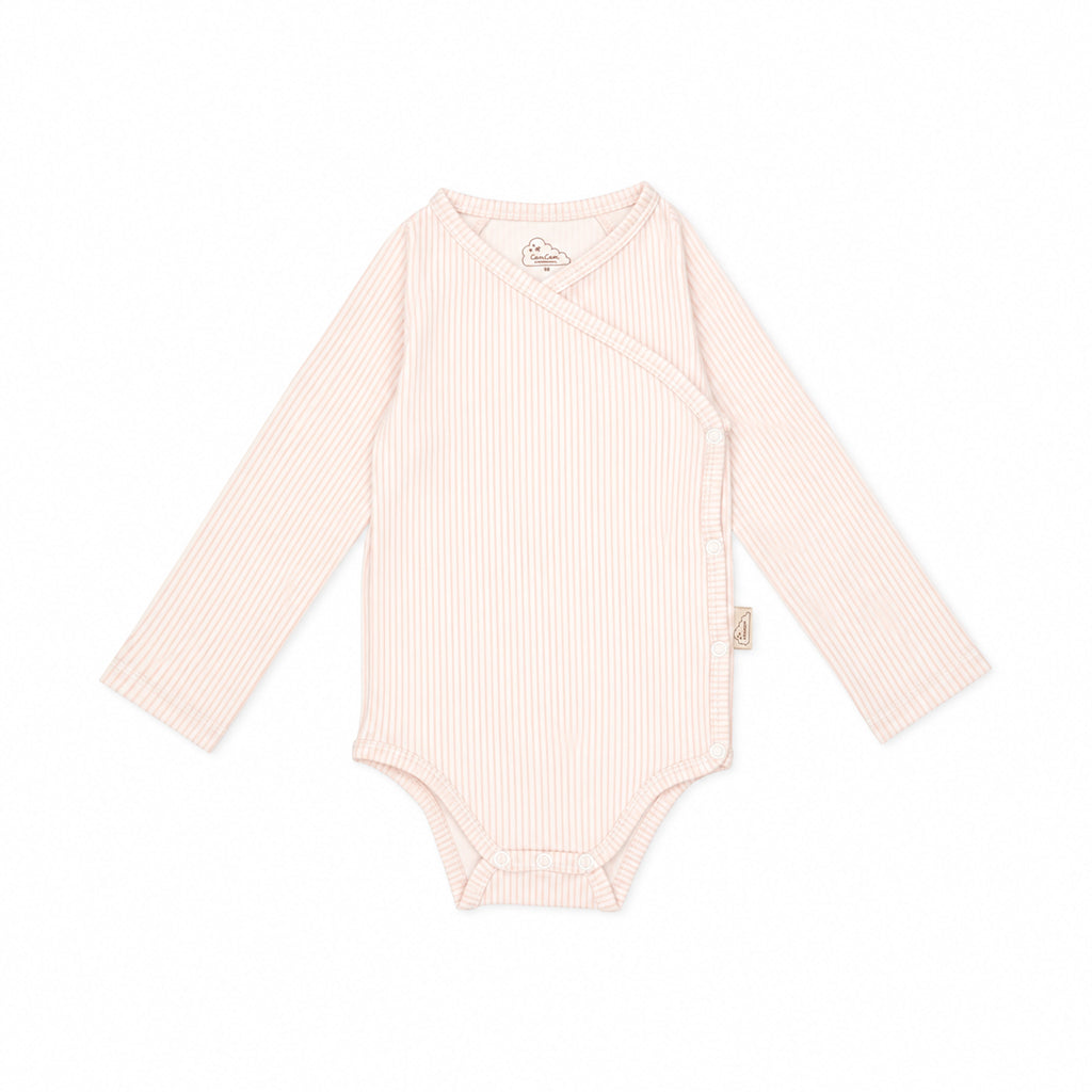 Wickelbody Milla, 56 cm - GOTS - Classic Stripes Rose